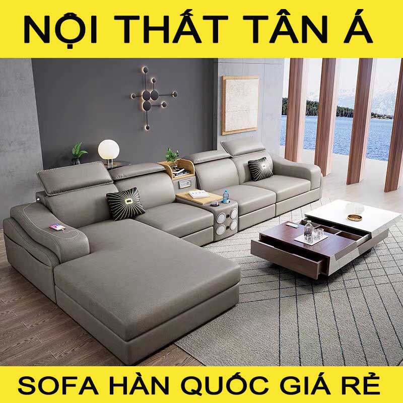  Sofa da nhập khẩu Hàn Quốc giá rẻ tại TPHCM, ghế sofa da góc chữ L đẹp